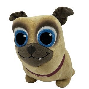 Disney Store Puppy Dog Pals Rolly Plush 12" Pug Stuffed Animal Blue Eyes